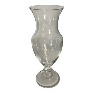 Cristal d’Arques France Etched Crystal Vase – Vintage Pedestal Flower Vase – 9x3